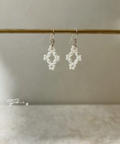 Alternative view of Fleur 14KGF 蕾絲耳環-絲縷