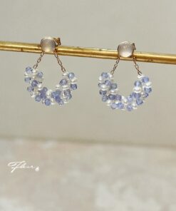 Alternative view of Fleur 14KGF 兩戴式藤花耳環 - 紫藤花