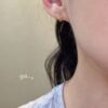 18K 流線曲線設計耳環