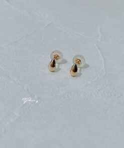 18K 立體小水滴耳環